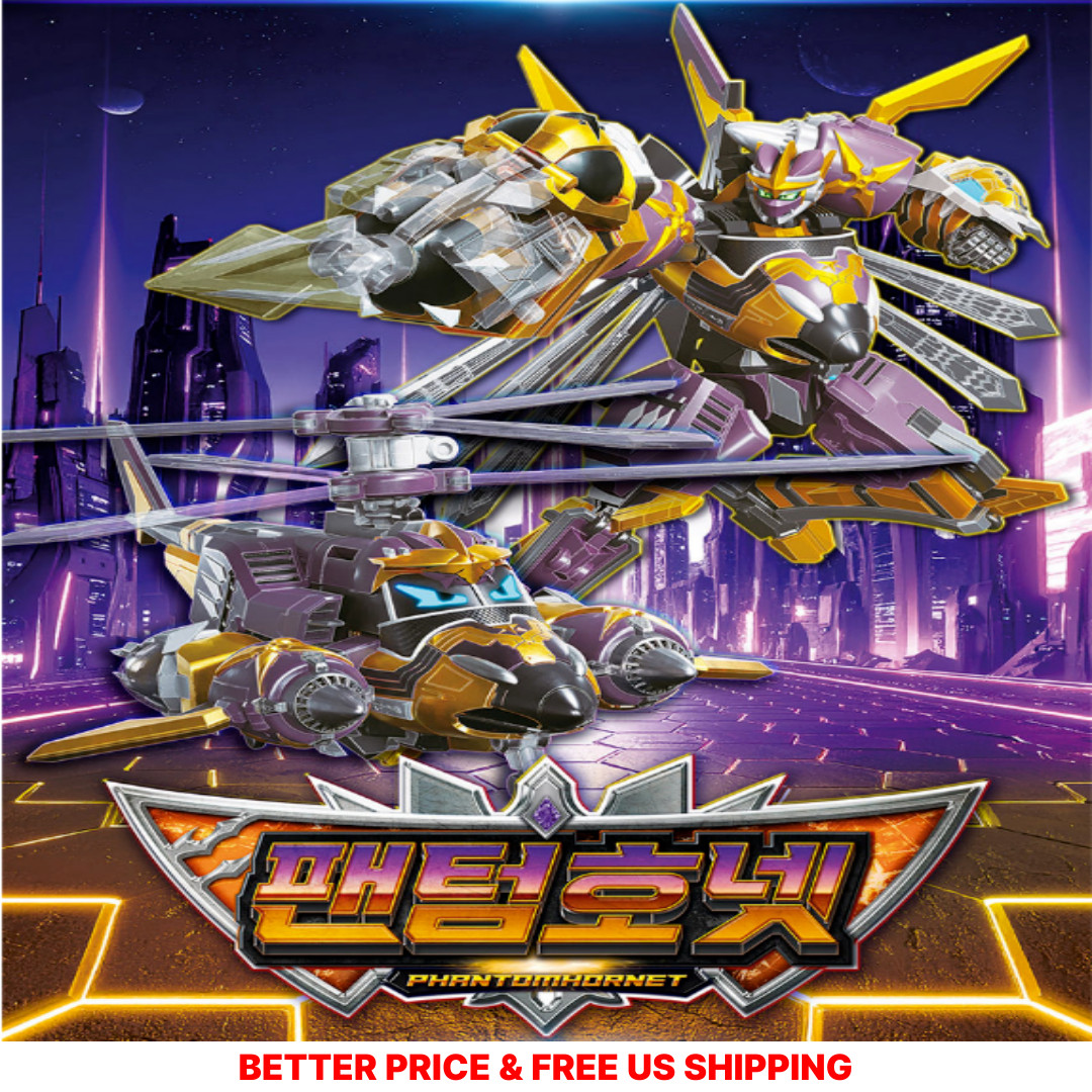 Metal Cardbot W PHANTOM HORNET Yellow Helicopter Transforming Robot Car Toy 2025