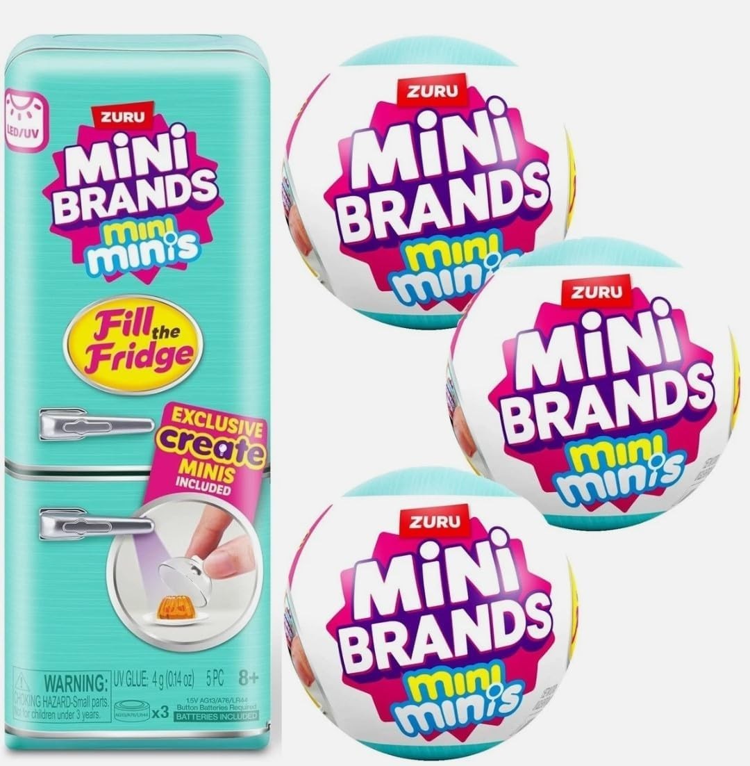 ZURU Mini Brands Fill the Fridge Costco Exclusive Set w/ 3 Mini Balls Brand New