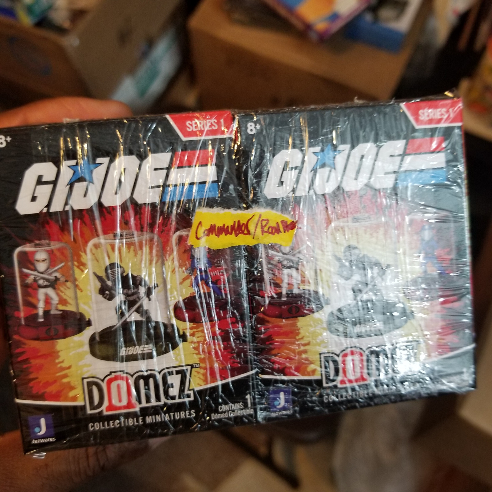 2 GI JOE Domez Mini Figures in Capsules COBRA COMMANDER & ROADBLOCK NEW