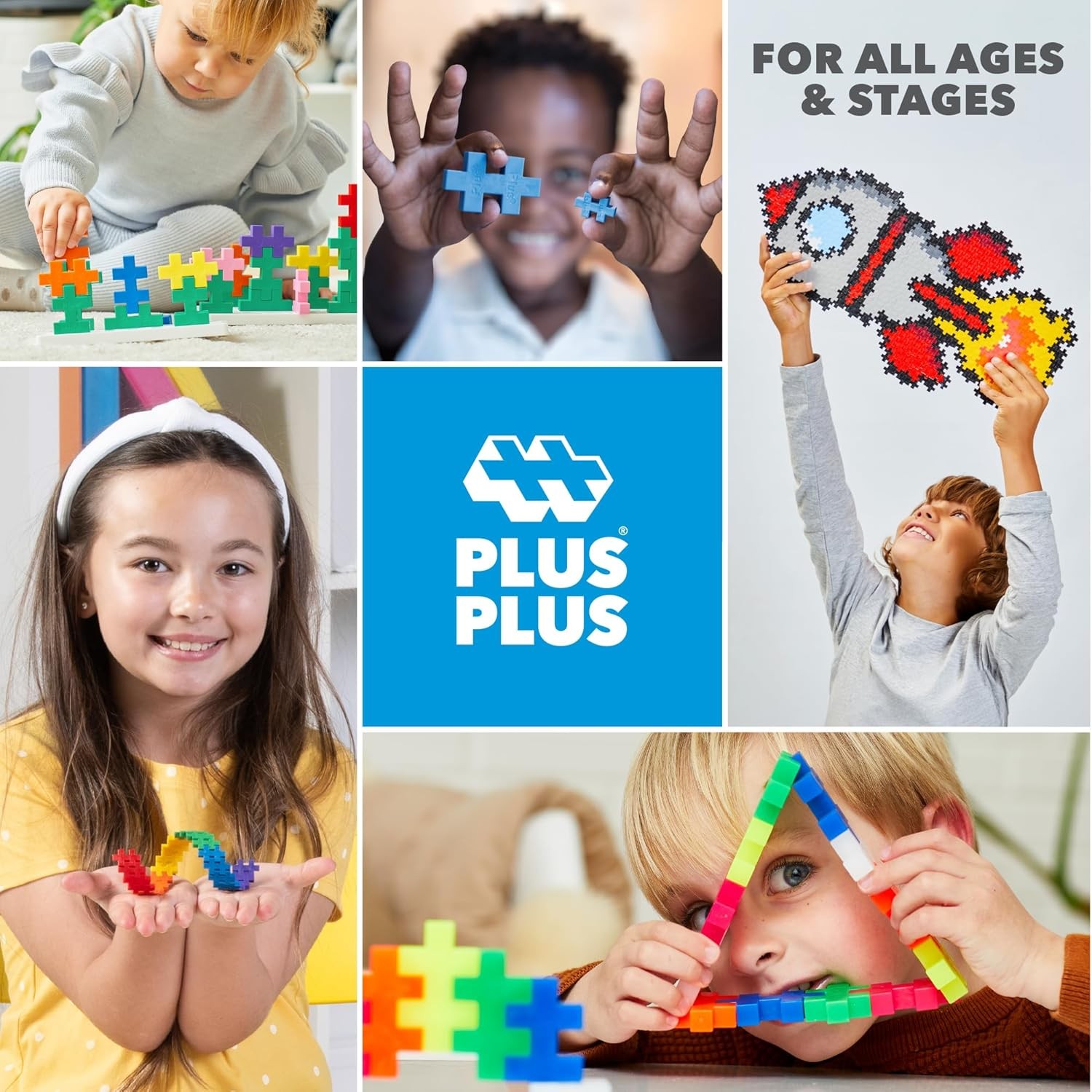 100 Pcs Puzzle Blocks Interlocking STEM Toy Kids Quiet BPA Free Pastel Mix Color
