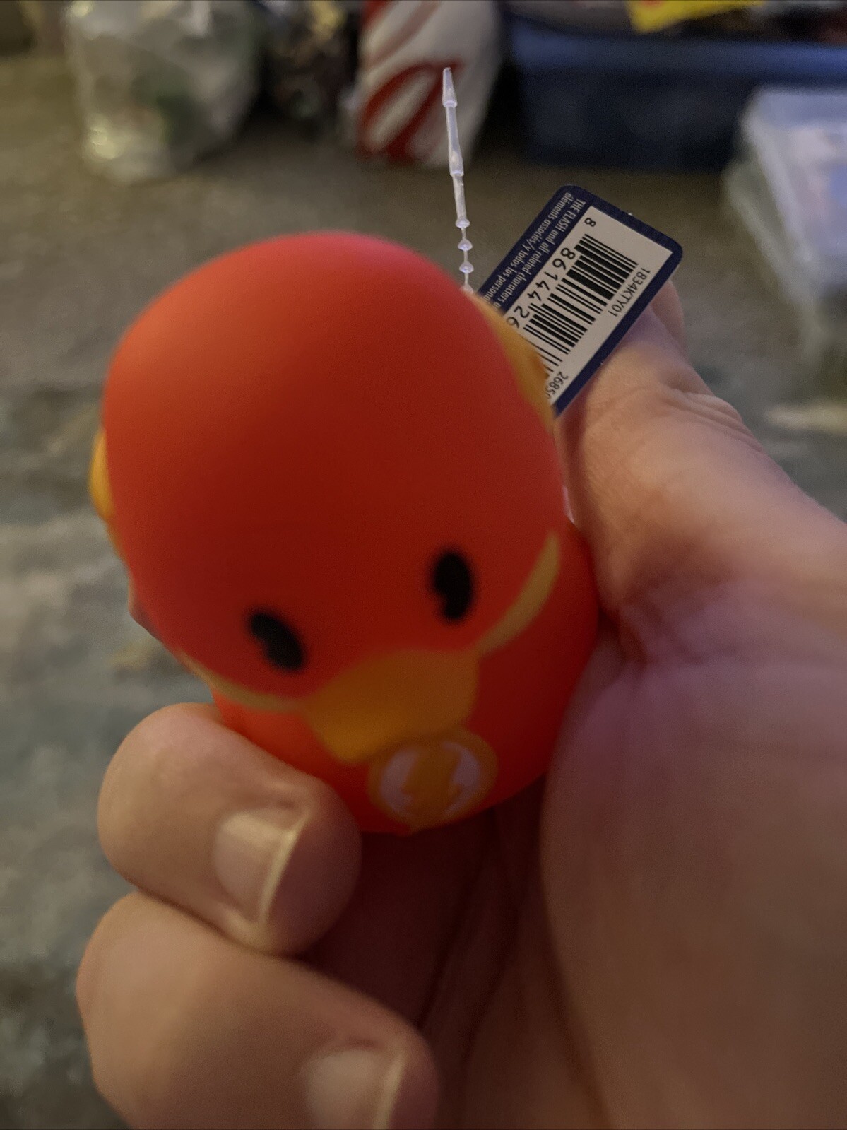 Warner Bros DC The Flash Duck 2&Prime; Rubber Duck Jeep Duck Duckie Bath Toy NEW NWT