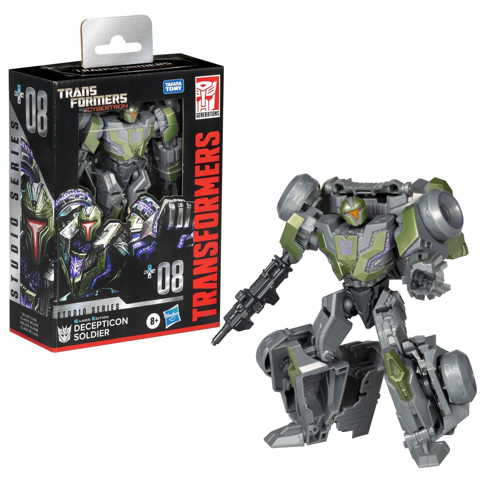 Transformers Studio Series Gamer Edition Decepticon Soldier 4.5&Prime; Action Figure