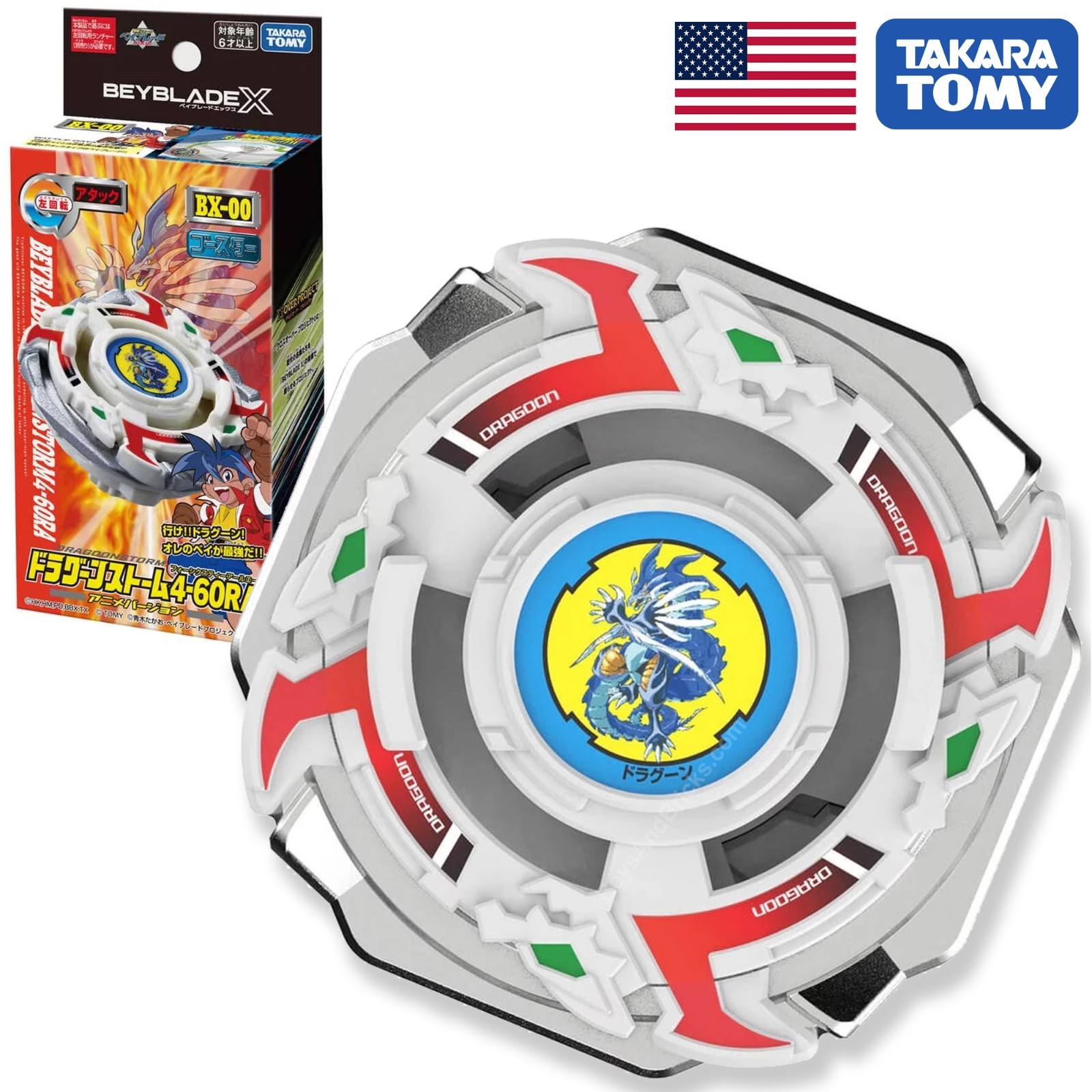 TAKARA TOMY Dragoon Storm 4-60RA Beyblade X Booster BX-00