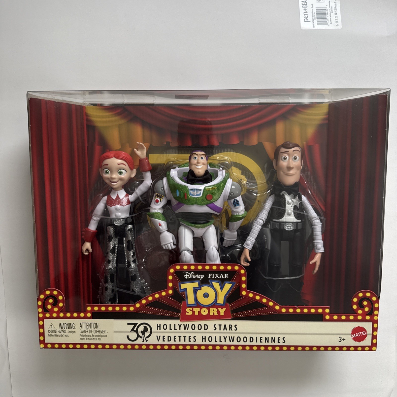 Disney Toy Story Hollywood Stars 30 Years Mattel Buzz,Jesse,Woody 3 Pack