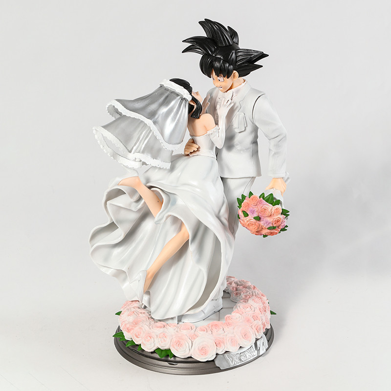 GOKU and CHICHI Dragon Ball Z Married Couple Wedding Decor Figures 2 Models