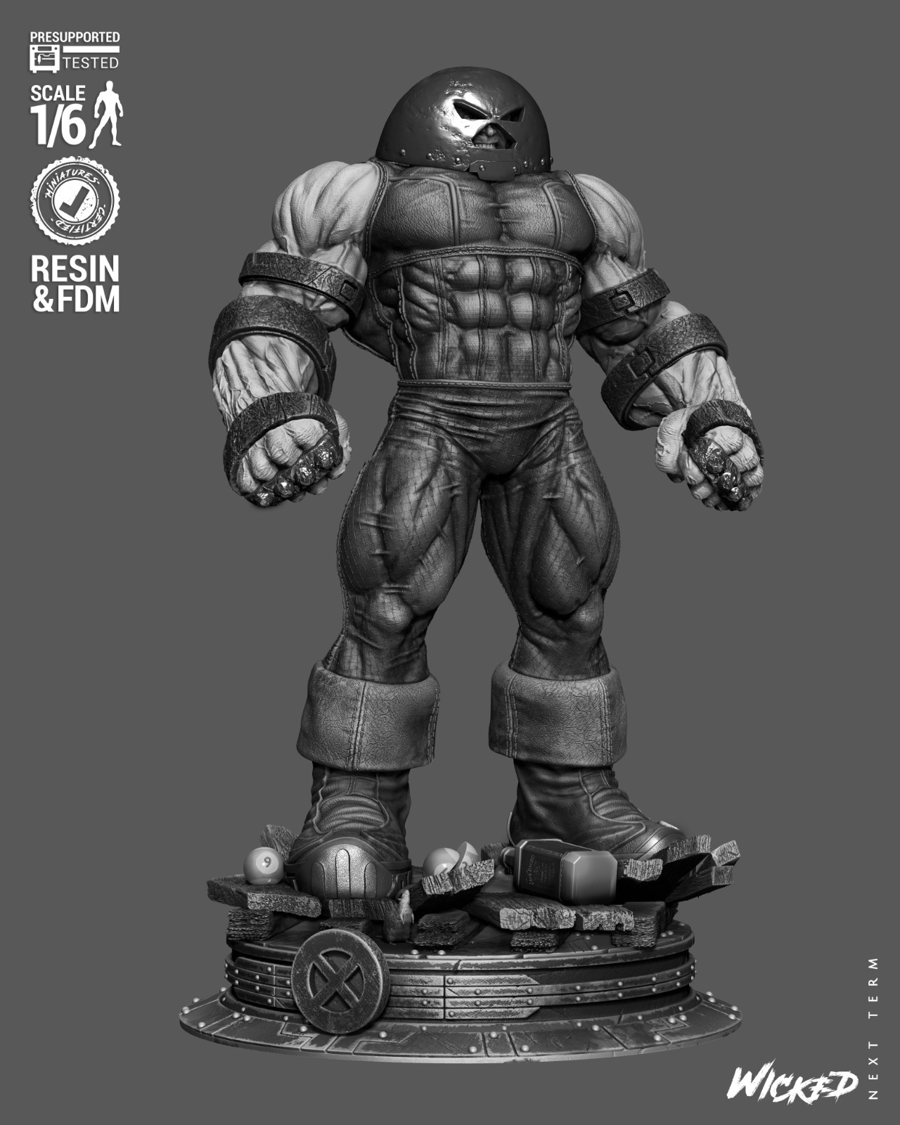 3D Printed Fan Art Juggernaut Comic Version Sculpture by Wicked3d
