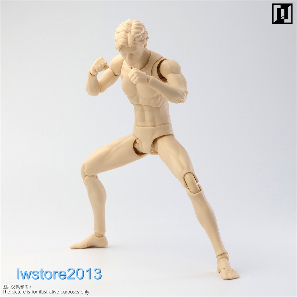 US Mirrfig 1/12 MF001 Pale Skin 16.2cm Jointed 6&Prime; Male Figure Head Body Toys