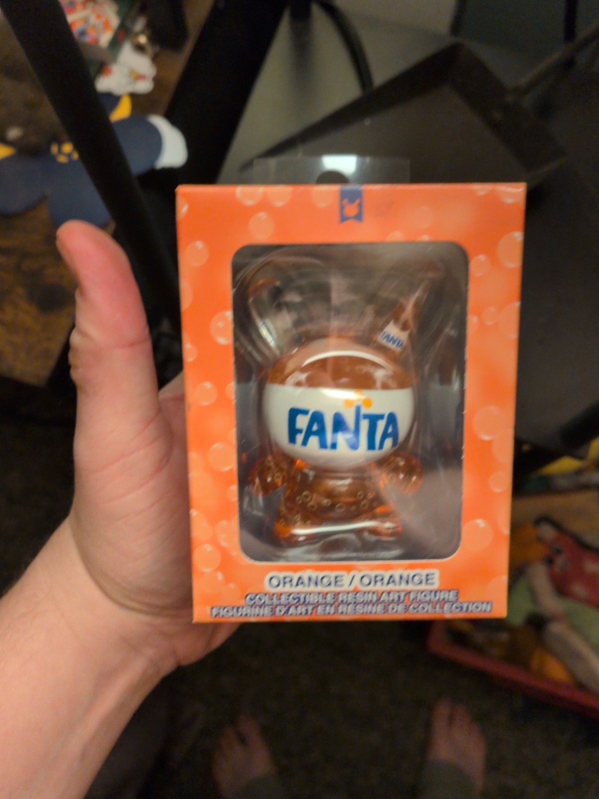 Fanta & Kidrobot 3&Prime; Fanta Orange Resin Dunny Art Figure-orange color