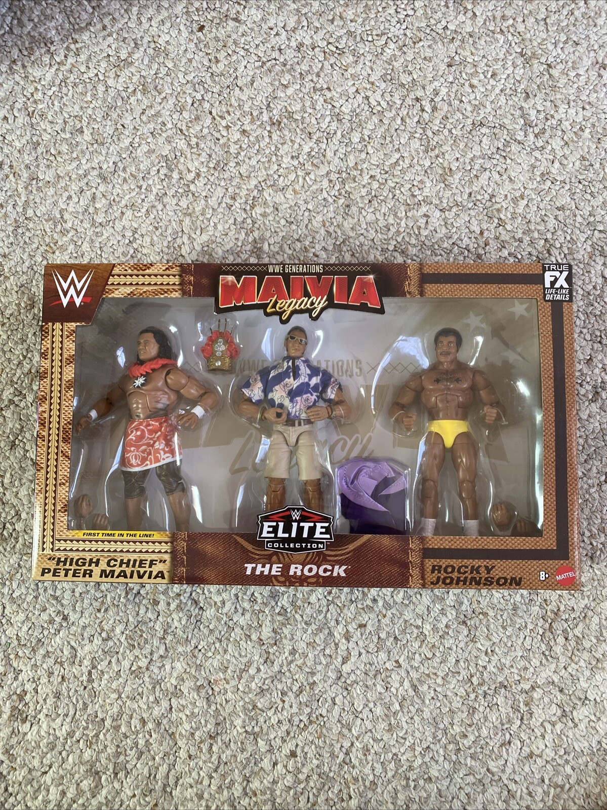 WWE Mattel Elite Rock, Rocky Johnson, Peter Maivia WWE Generations Legacy 3-Pack