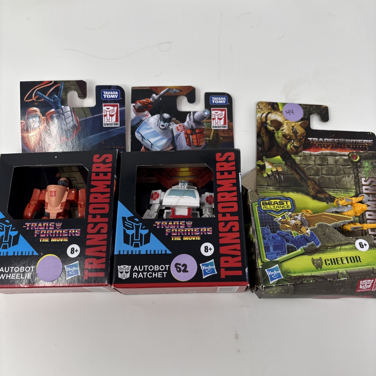 Hasbro Transformers The Movie Studio Series Autobot Wheelie, Ratchet, Cheetor