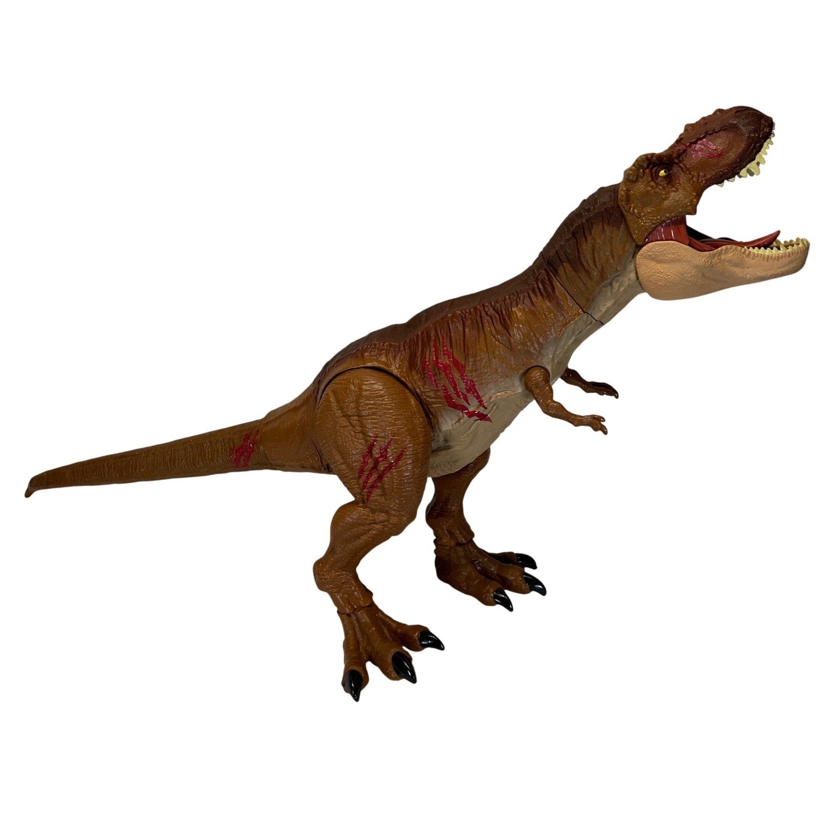 Jurassic World Extreme Chompin Tyrannosaurus Rex T-Rex Battle Damage Figure 34in
