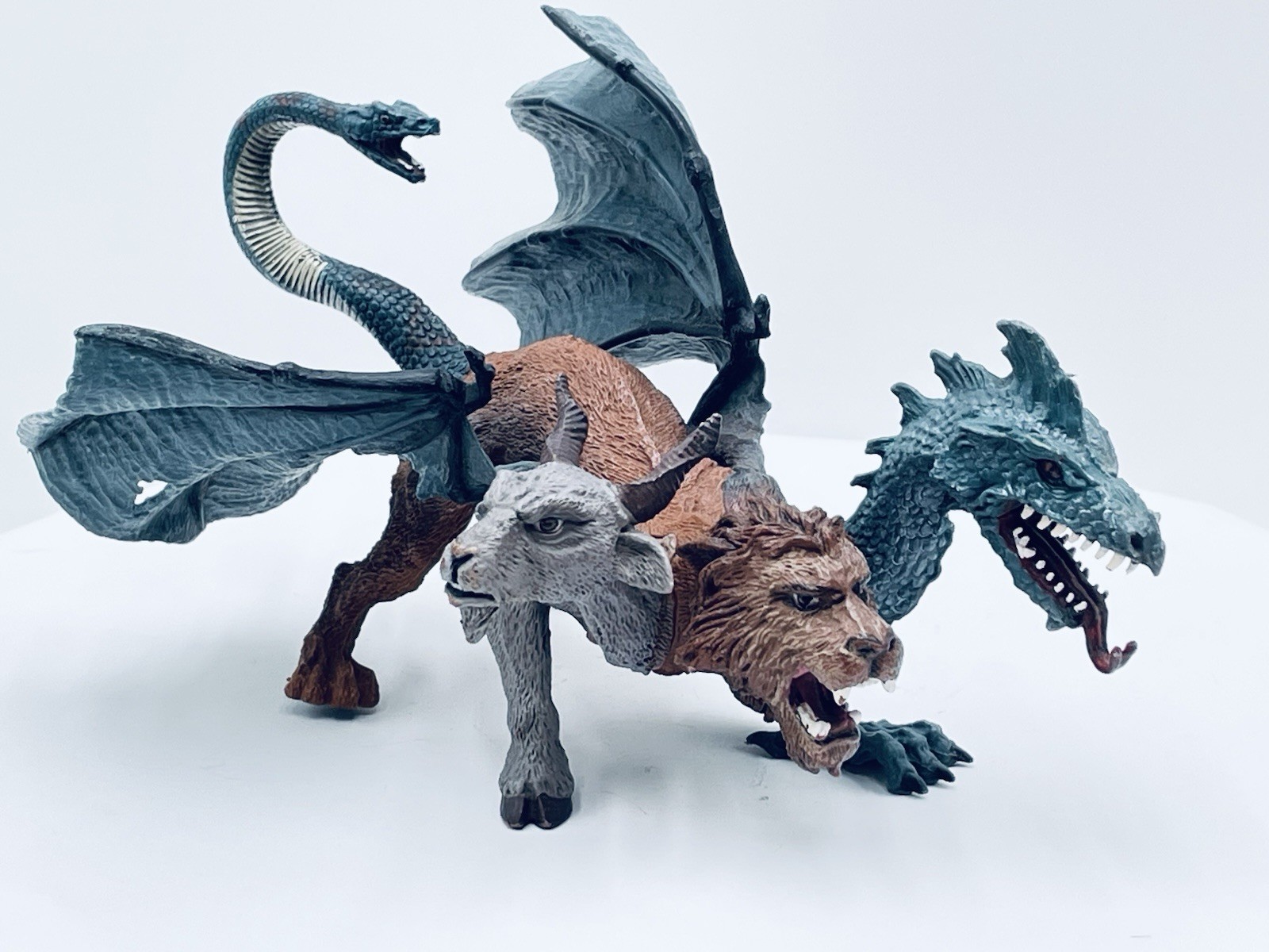 Safari Mythical Realms Chimera Figure 3-Headed Goat Lion Dragon Fantasy Creature