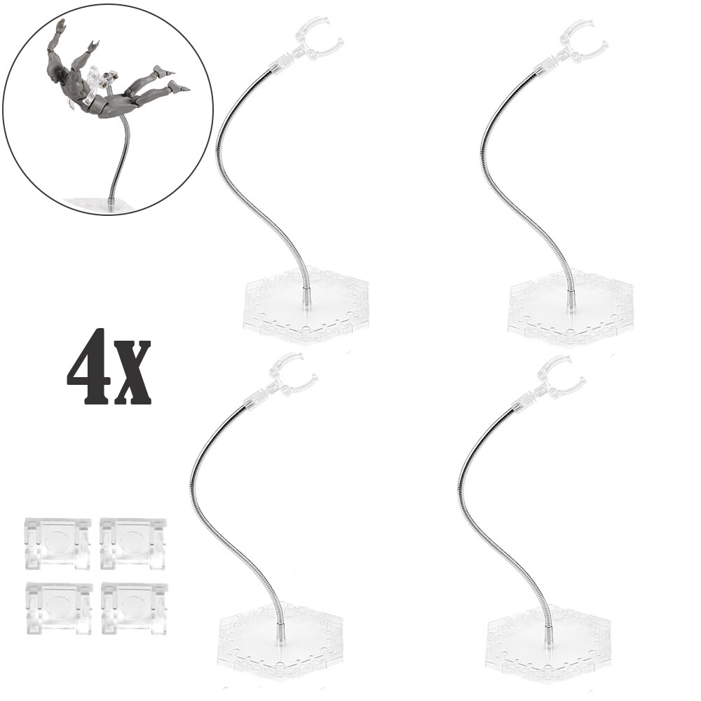 4PCS Adjustable Action Figure Display Holder Base Doll Model Support Stand USA