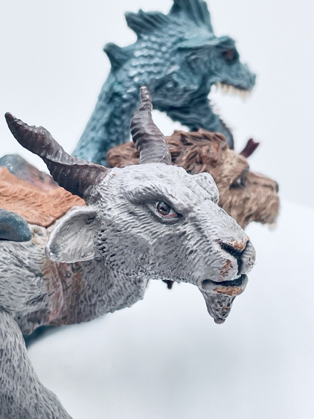 Safari Mythical Realms Chimera Figure 3-Headed Goat Lion Dragon Fantasy Creature