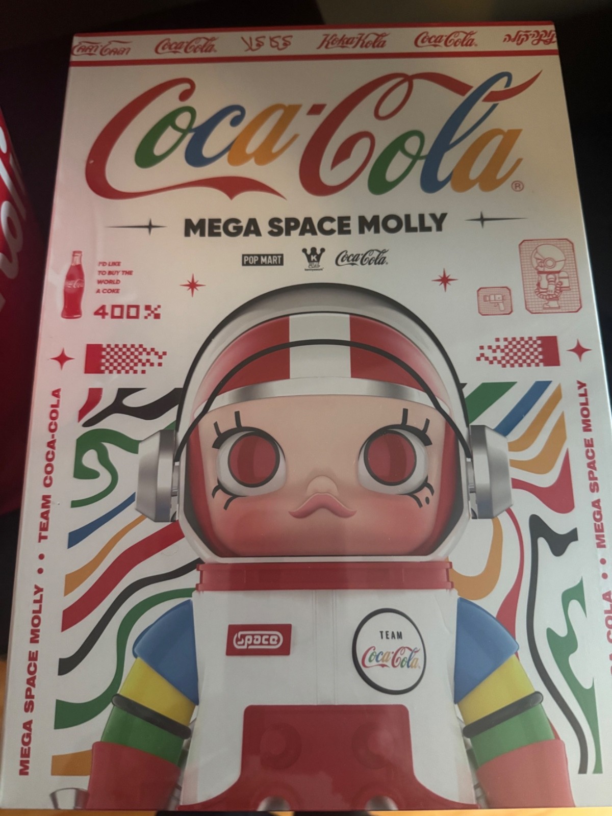 POP MART MEGA SPACE MOLLY 400% TEAM COCA-COLA