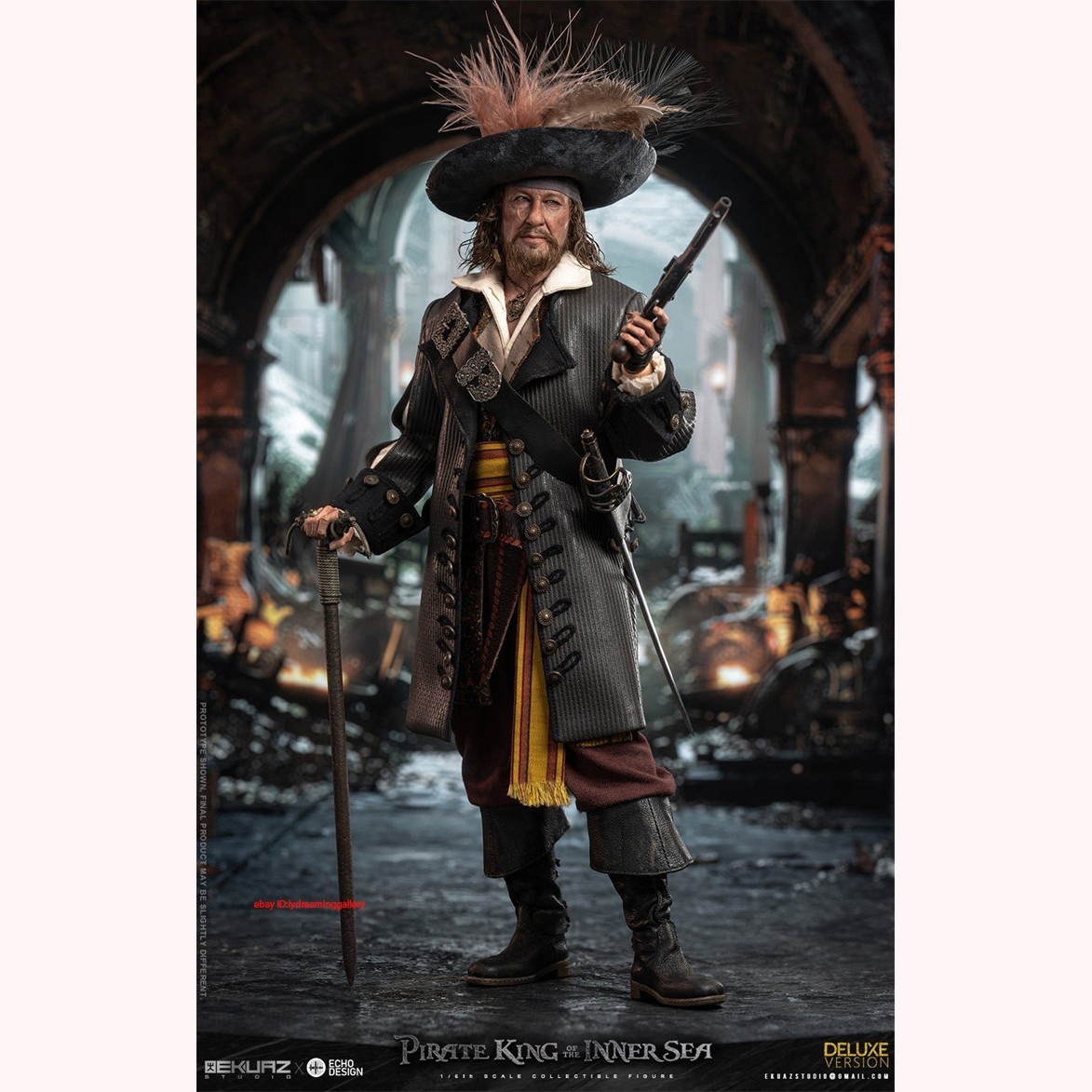 EKUAZ STUDIO Pirates of the Caribbean Hector Barbossa 1/6 Action Figure