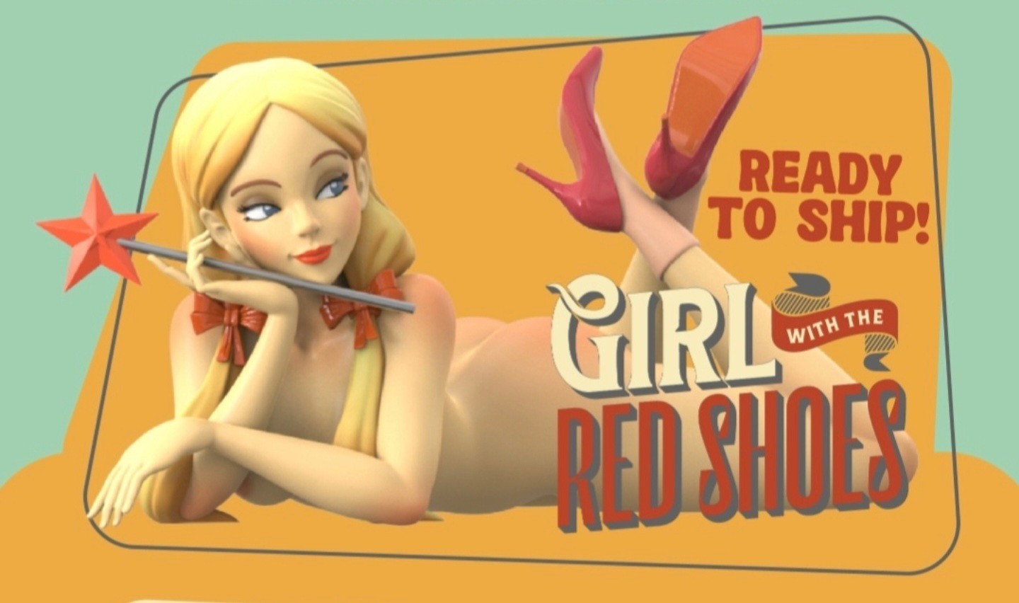 Mighty Jaxx PLASTIC PLEASURES: Girl With The Red Shoes {Retro Pin-Up} Edition