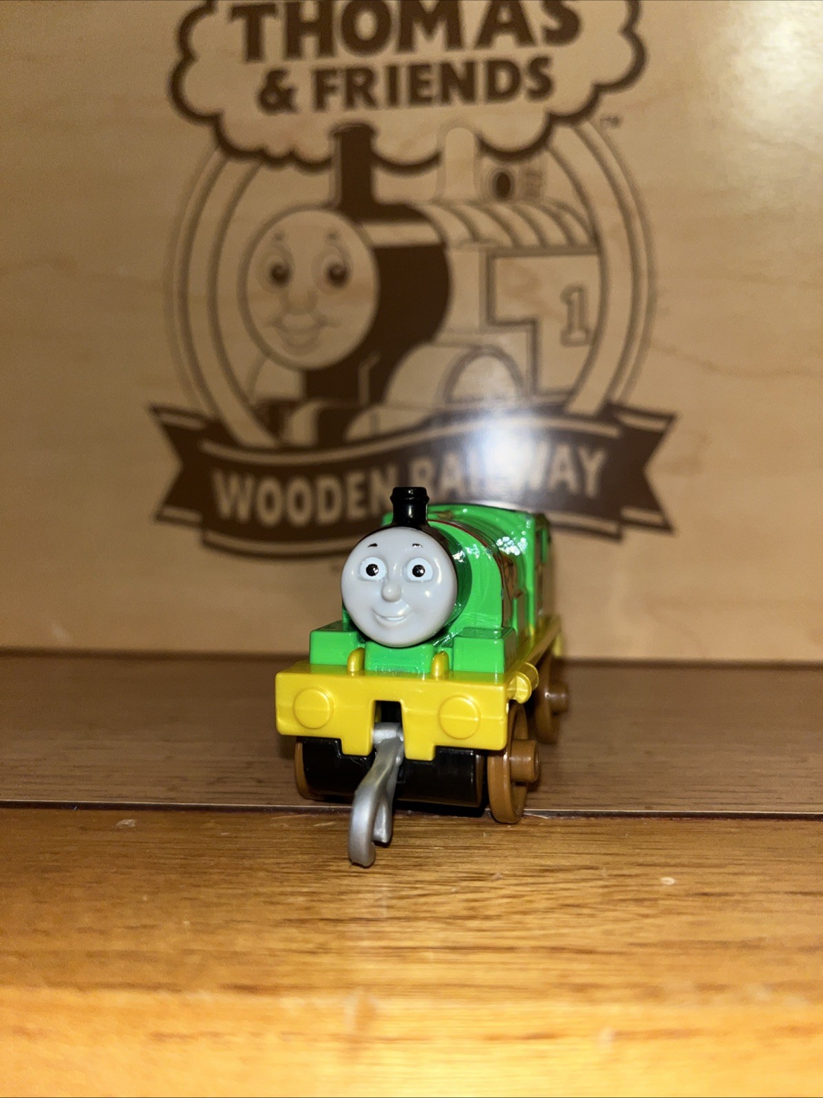 PERCY Australia! THOMAS FRIENDS TRAIN TRACKMASTER DIECAST PUSH ALONG – PLAYWORN