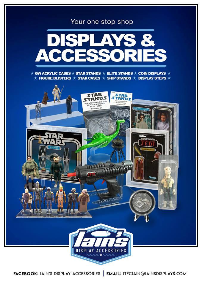 STAR WARS ACTION FIGURE DISPLAY STAND FOR VINTAGE FIGURES CLEAR X 20 T1c