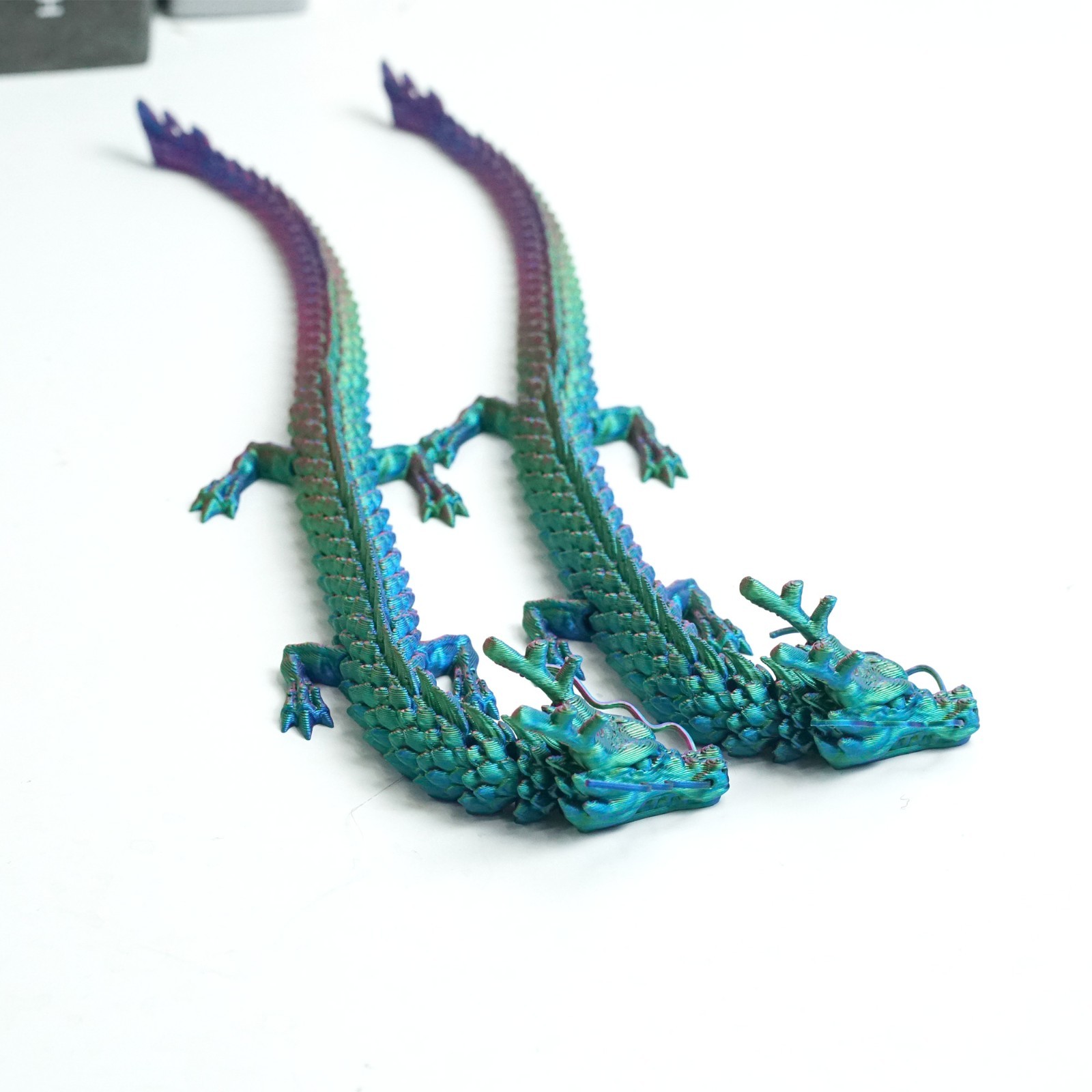 2PCS 12inch 3D Printed Dragon Model,Articulated Animals figure,Toys Home Decor