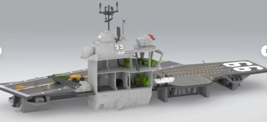 GI Joe USS FLAGG Aircraft Carrier – 3D Printed for ARAH 12 FEET LONG