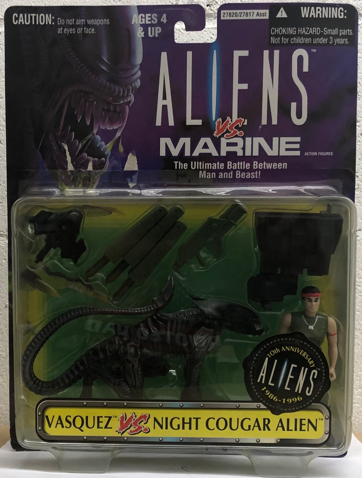 Aliens Movie Vs. Marine Vasquez Vs. Night Cougar Alien 5&Prime; Kenner KB Toys READ!