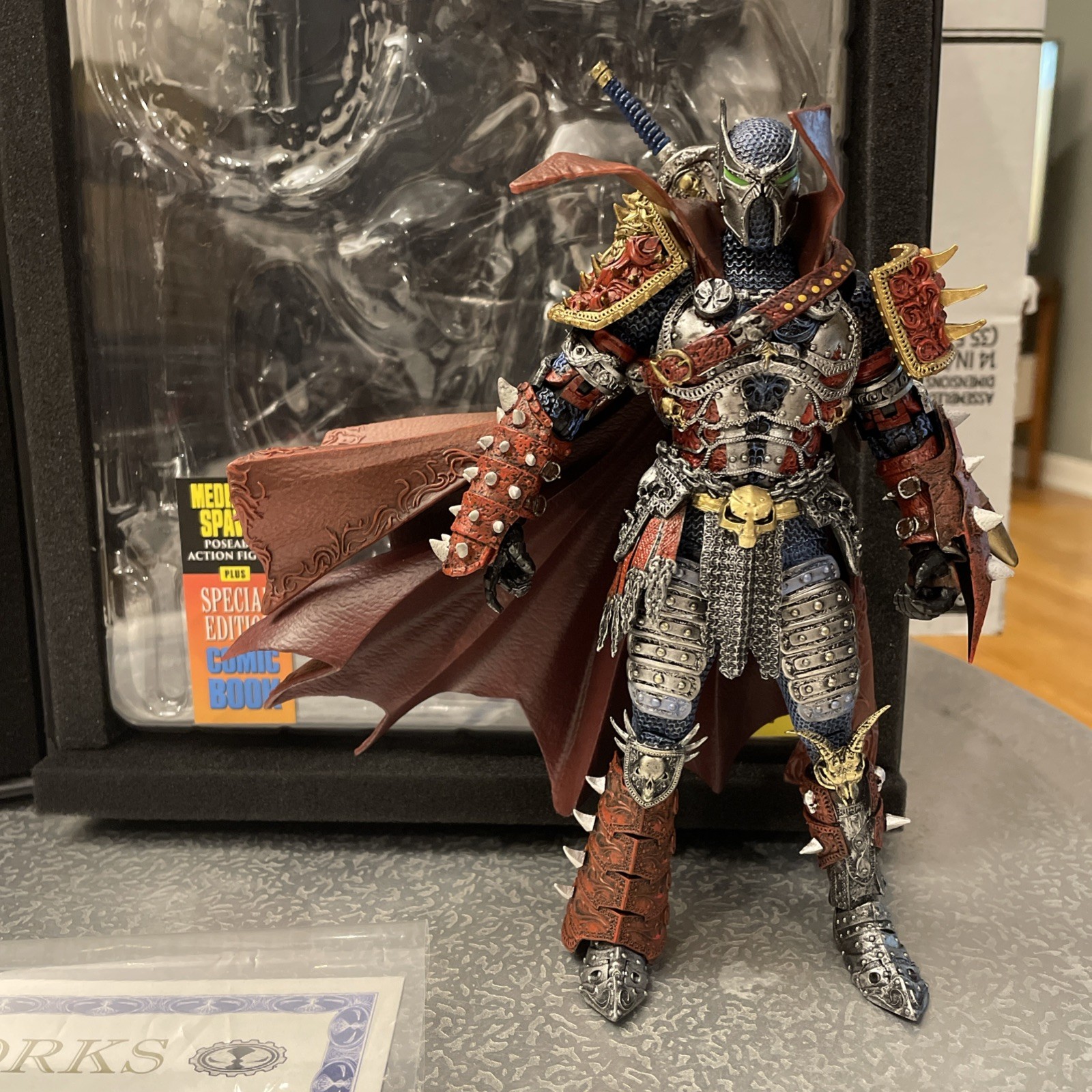 kickstarter medieval spawn action figure Blue Version