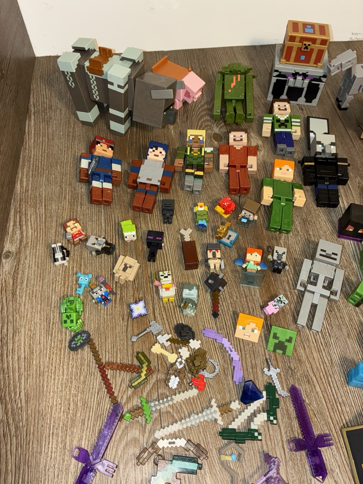 Large Minecraft Figures Big Mixed Lot Toys Mini Figures Metal Terrain Misc