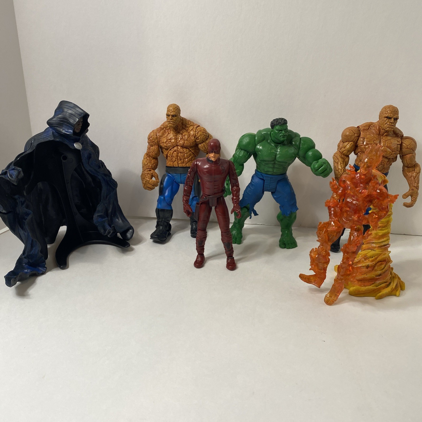Marvel Legends Mixed Lot – Thing, Hulk, Cloak Dagger Daredevil Human Torch READ!