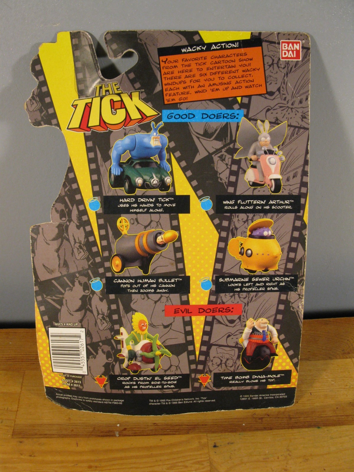 1995 THE TICK WACKY WIND-UPS CANNON HUMAN BULLET