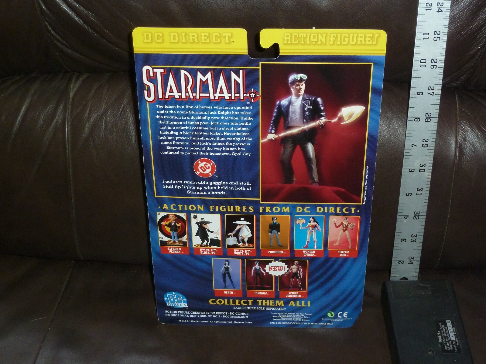 STARMAN DC DIRECT ACTION FIGURES BUBBLE YELLOWING 1999 6 INCH FIGURE