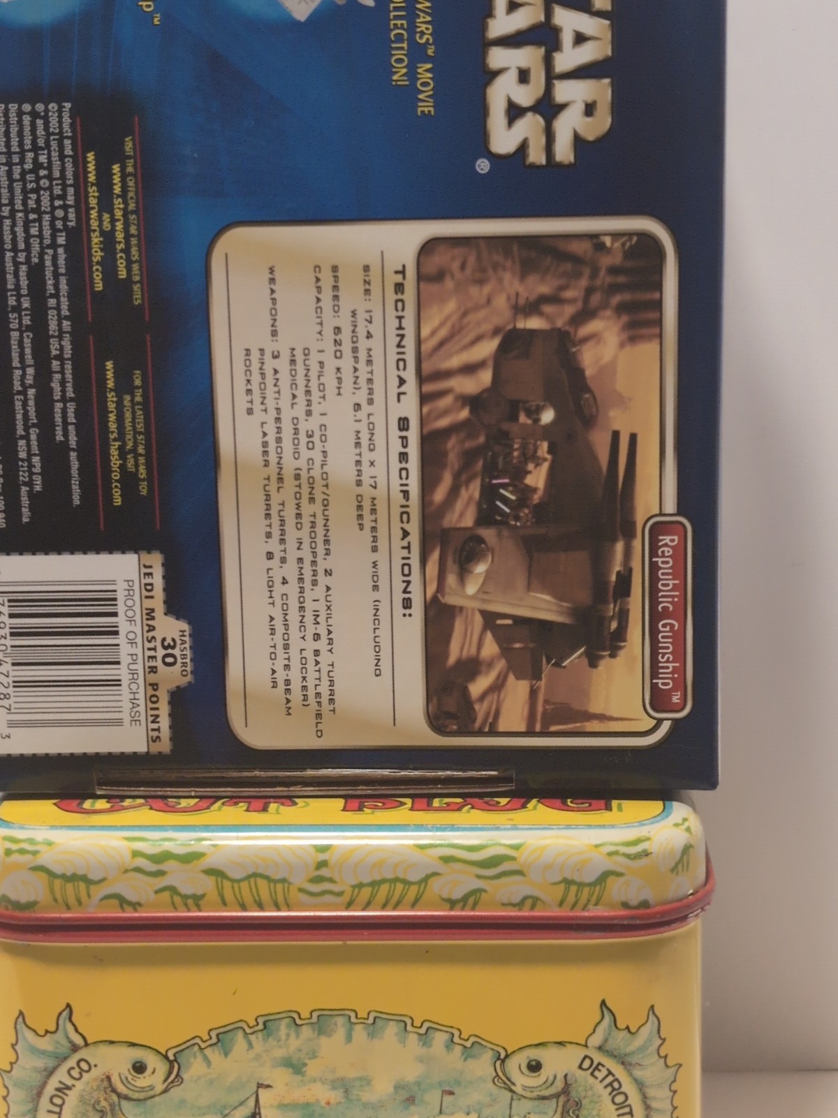 New Sealed 2002 Star Wars Micro Machines Action Fleet Republic Gunship Hasbro