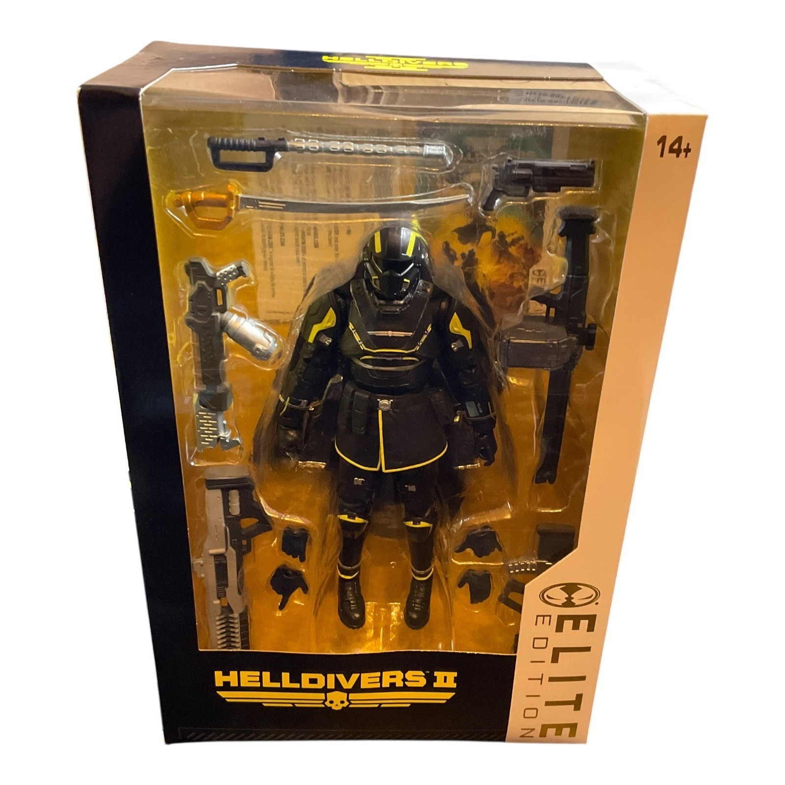 McFarlane Toys Helldivers 2 B-01 Tactical Elite Edition 7&Prime; Action Figure In Hand