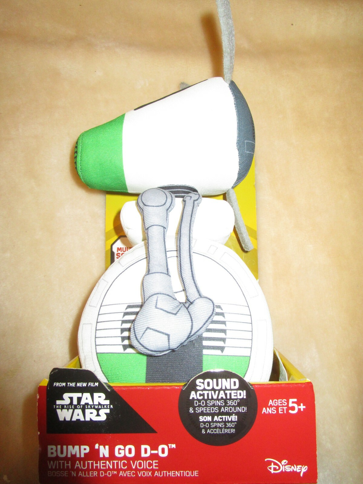 Star Wars Bump &lsquo;N Go D-O Plush 9 Inch NIB Toy Figure Ready to Roll & Make Sounds