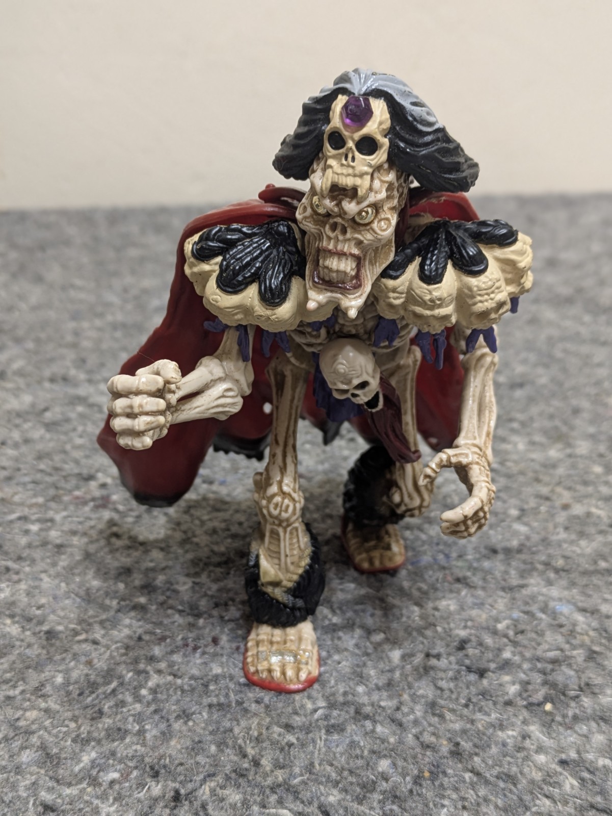 VTG Skeleton Warriors Baron Dark Action Figure 1994 LEG Playmates Toys
