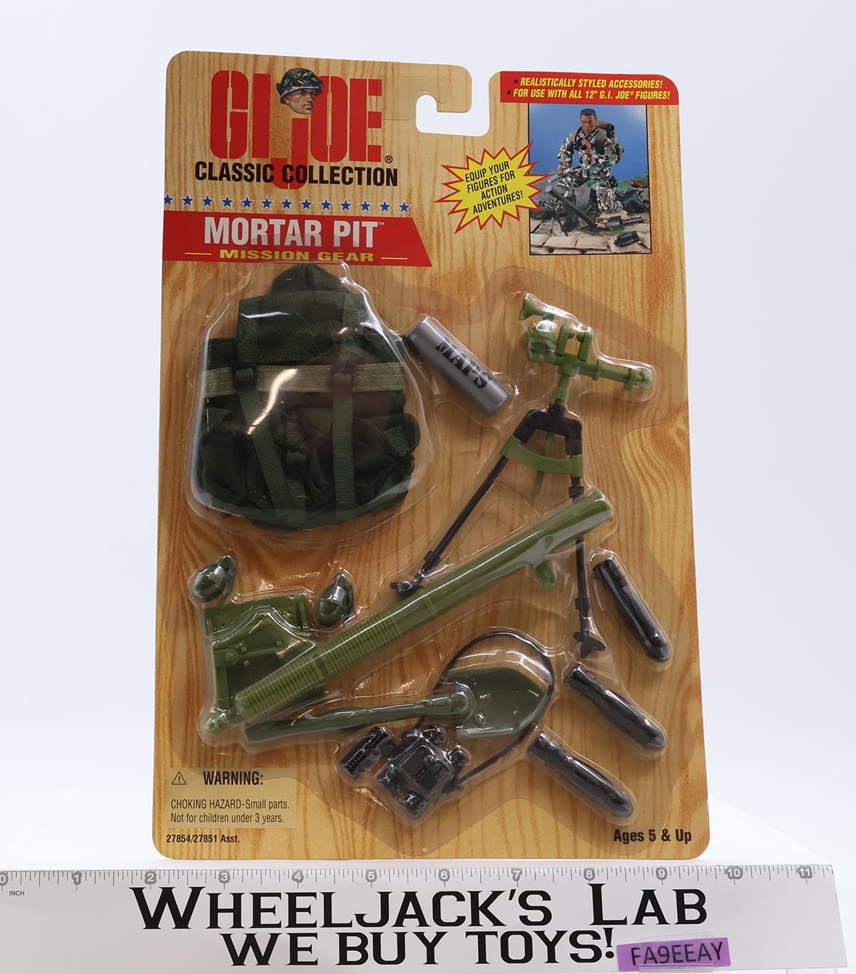 Mortar Pit Mission Gear GI Joe Classic Collection 1996 Kenner NEW 12&Prime; Figure