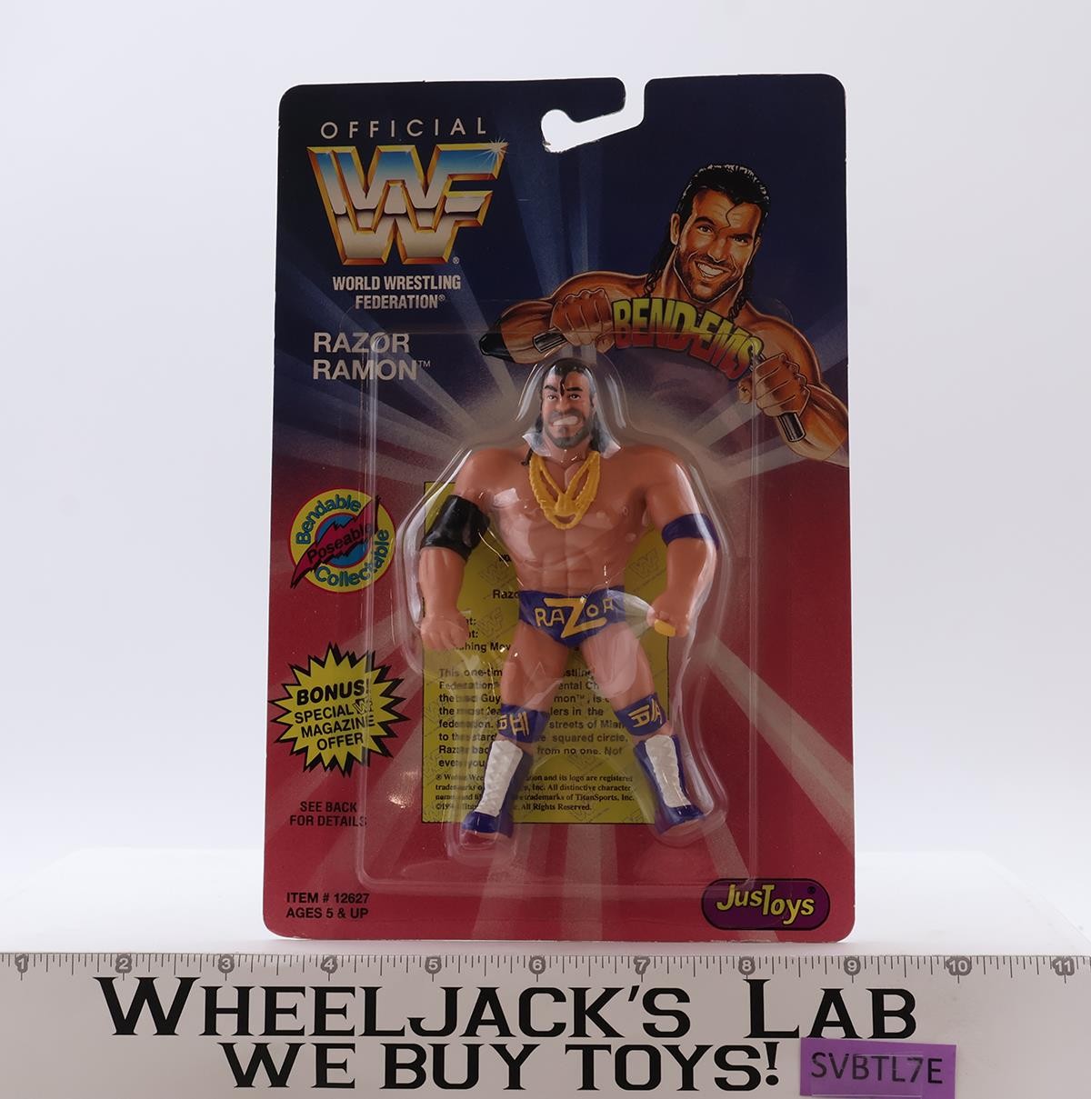 Razor Ramon Bend-Ems WWF Wrestling 1994 Just Toys 5&Prime; Vintage NEW SEALED