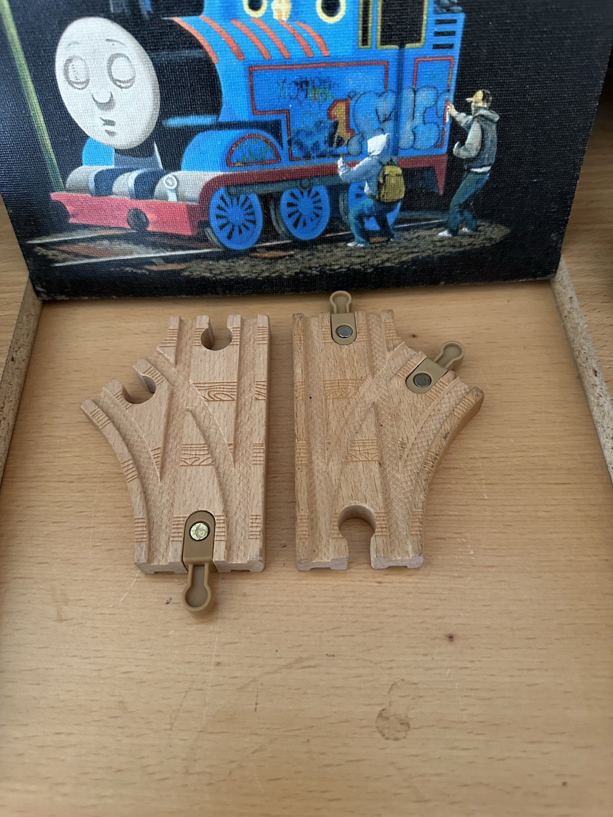 Authentic Fisher Price Wooden Thomas Train 3 1/2 Inch Curved Switch Tracks!