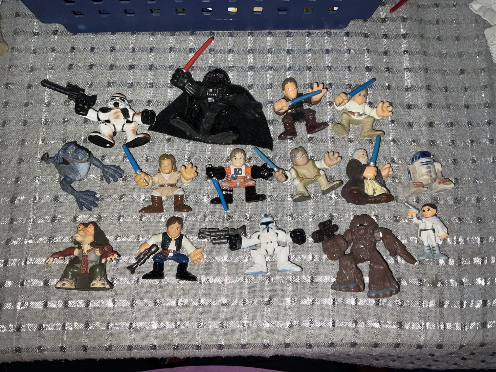 Lot of 15 Hasbro Star Wars Galactic Heroes Vintage Earth Vader Hans Solo Others
