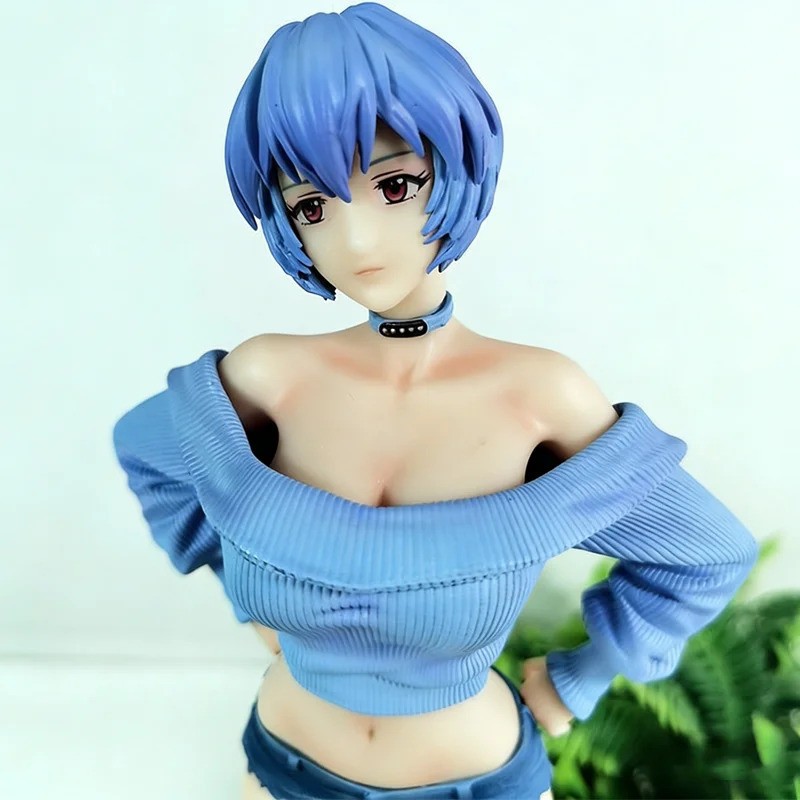 ANIME FIGURE INSPIRED BY REI AYANAMI EVANGELION CASUAL OUTFIT 30CM UNBRANDED NEW