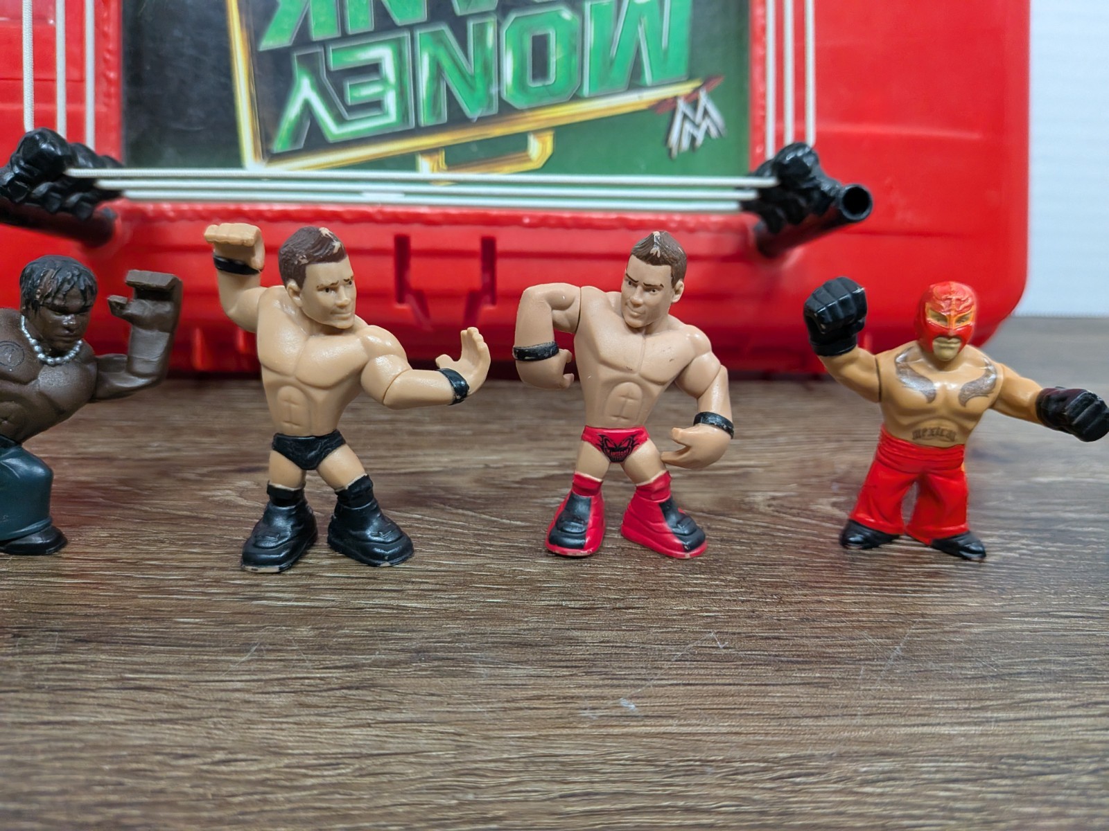 WWE Wrestling Rumblers Money In The Bank Ring Briefcase with 6 Figures 2011 Toy