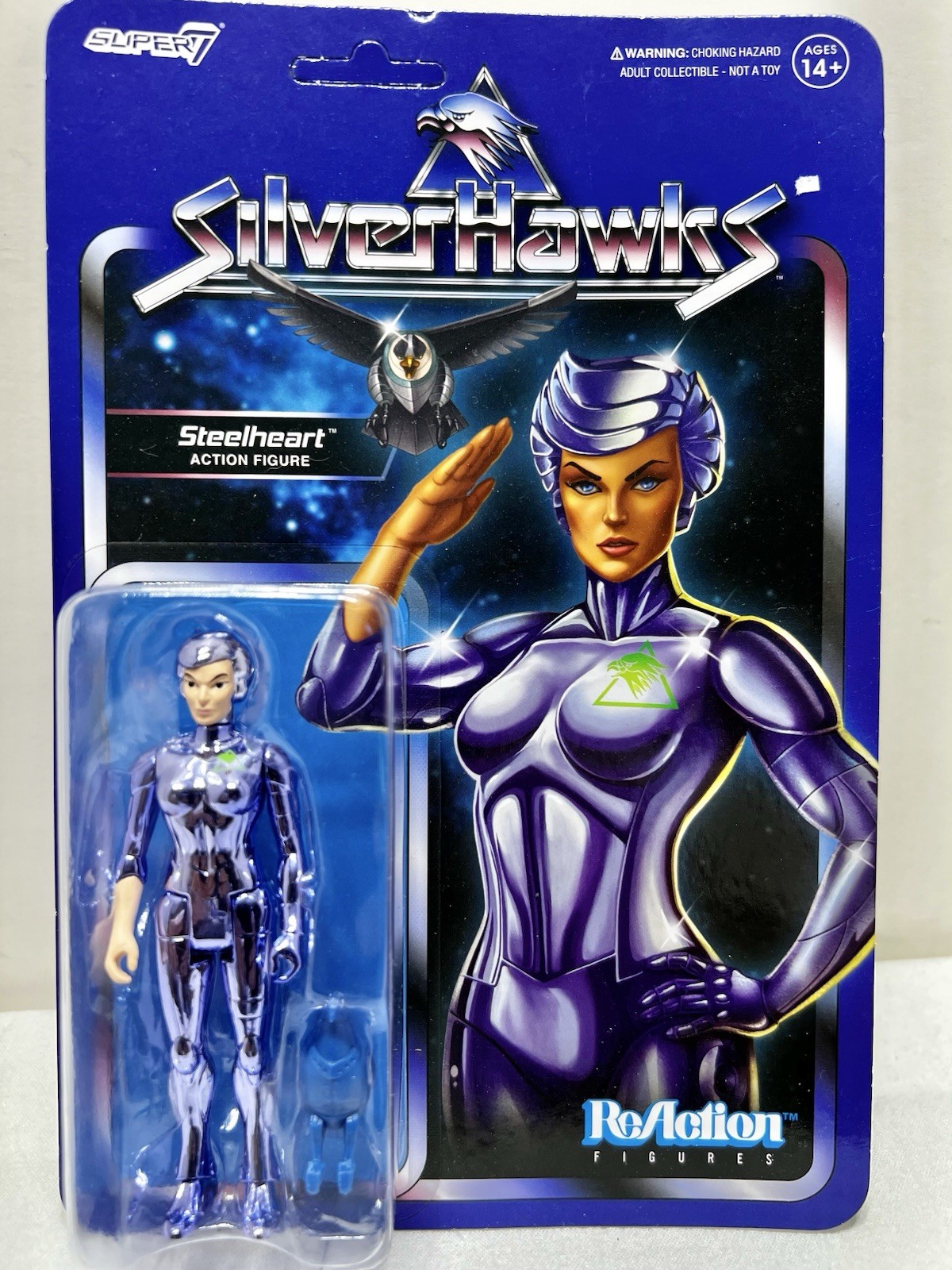 Super7 Reaction Silverhawks 4pk: MON*STAR., STEELHEART, BLUEGRASS, QUICKSILVER