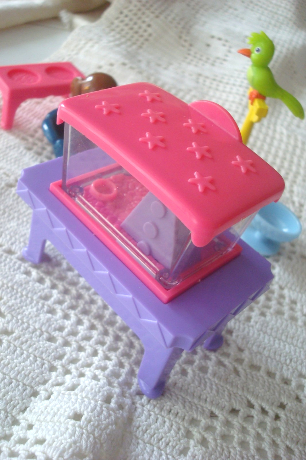 6 PC Lot Dora The Explorer Talking House Pet Room Set Dog Bird Hamster VHTF wow