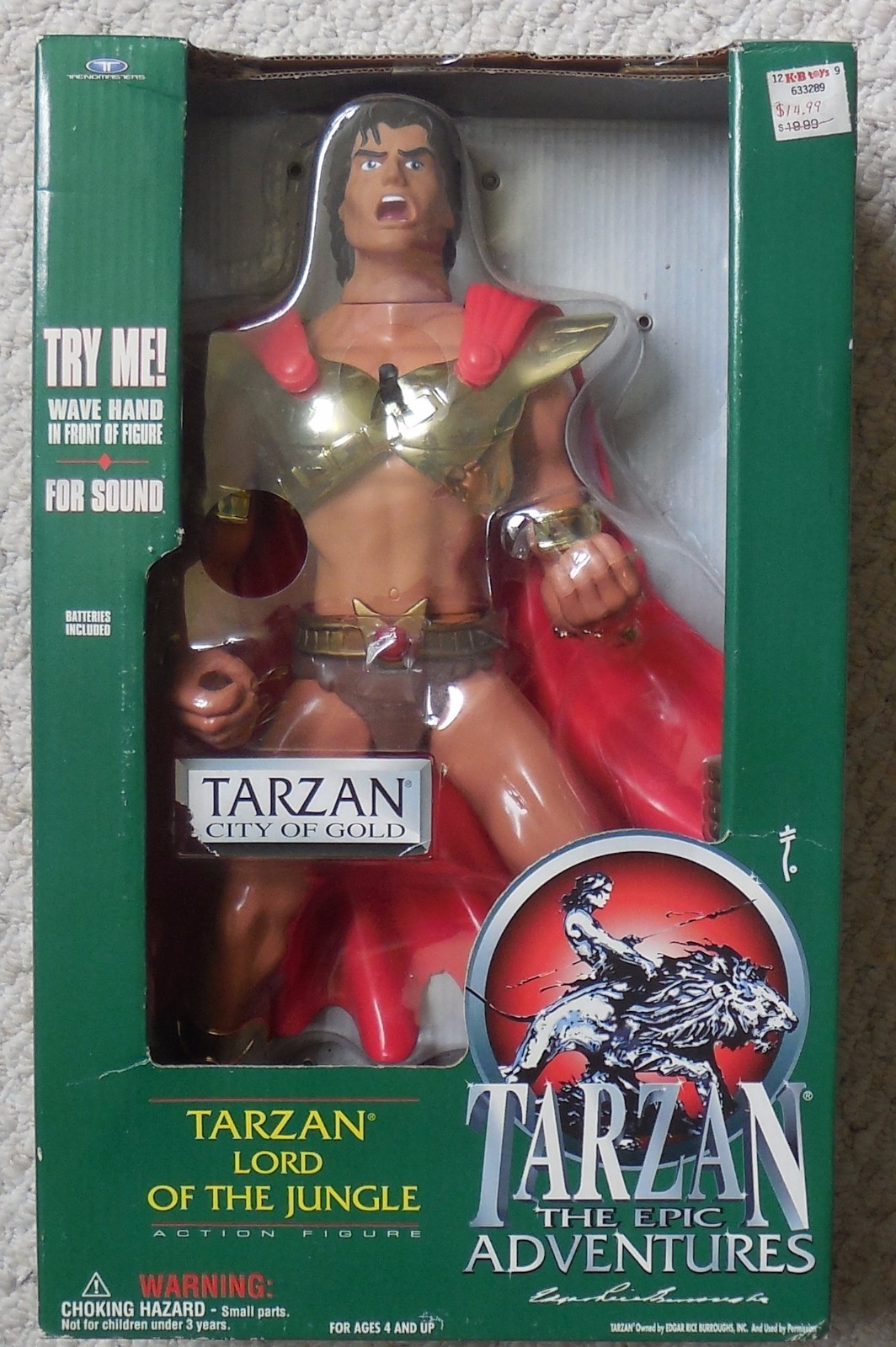 Epic Adventures Of Tarzan City Of Gold 12 » TARZAN electronic Figure Misb New