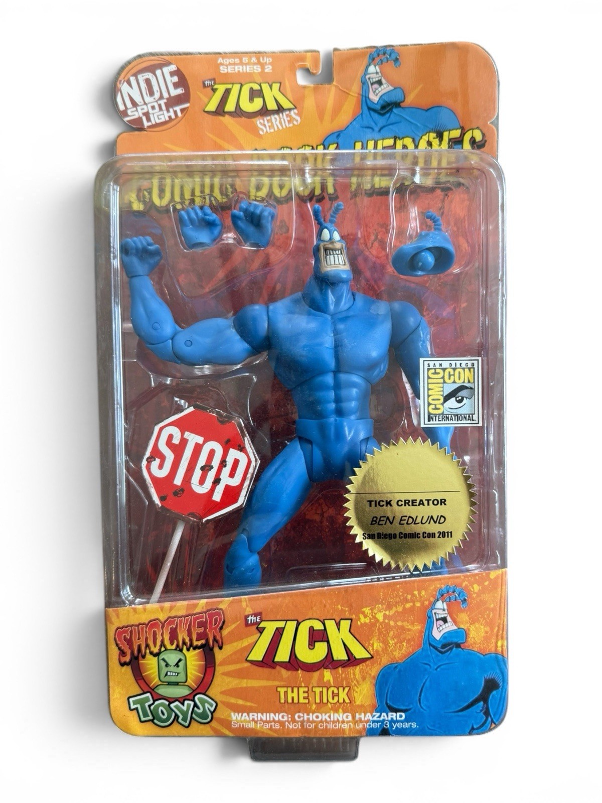 The Tick Shocker Toys Comic Book Heroes SDCC 2011 Ben Edlund MOC Figure