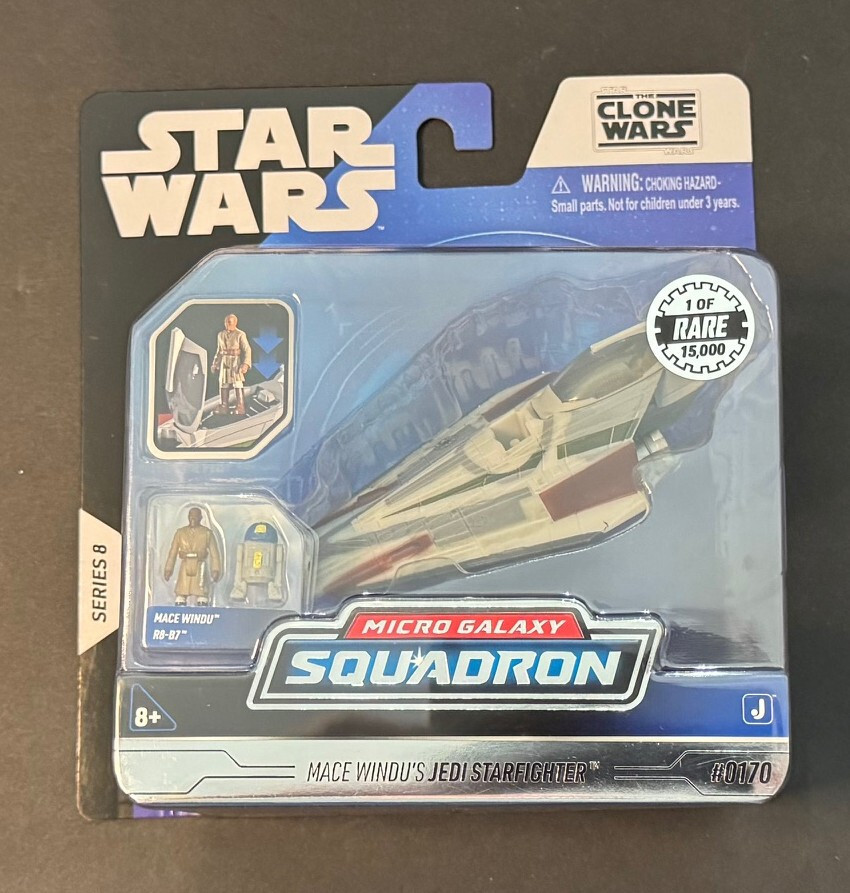 Star Wars Micro Galaxy Squadron Series 8 Mace Windu&rsquo;s Jedi Starfighter Chase 🔥