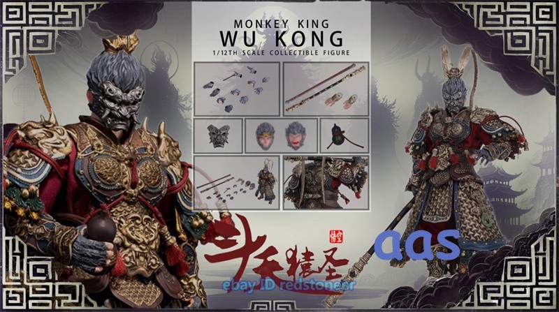 Joy Man Toys Black Myth: Wukong Monkey King 1/12 Action Figure Model Collection
