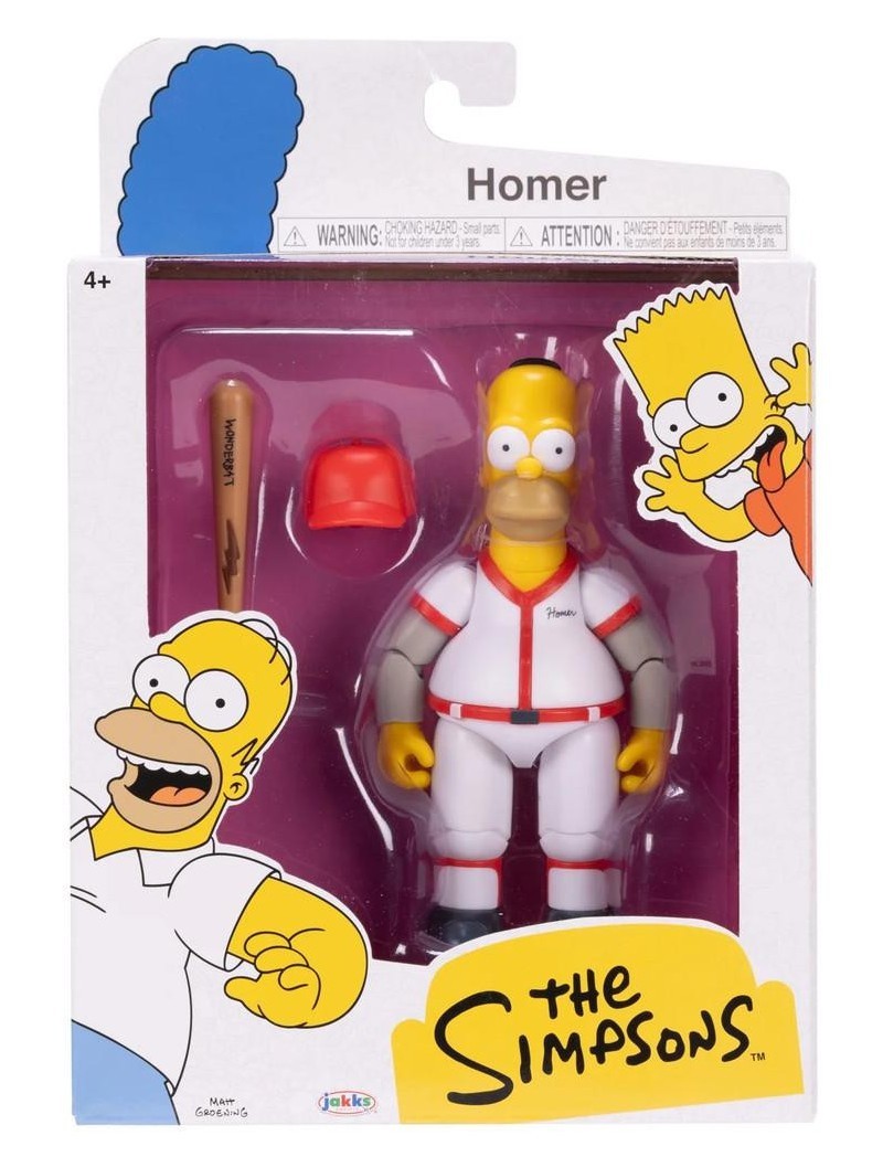Jakks Pacific The Simpsons Wave 3 Baseball Homer 5&Prime; Figure New Sealed