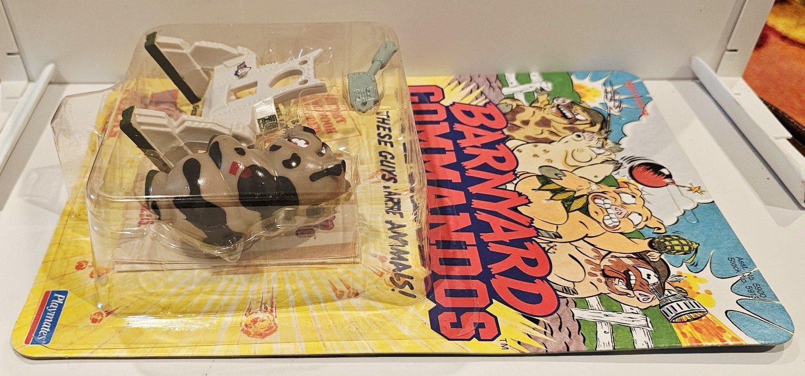 4077) Vintage Barnyard Commandos Sergeant Shoat N. Sweet 1989 Playmates NEW