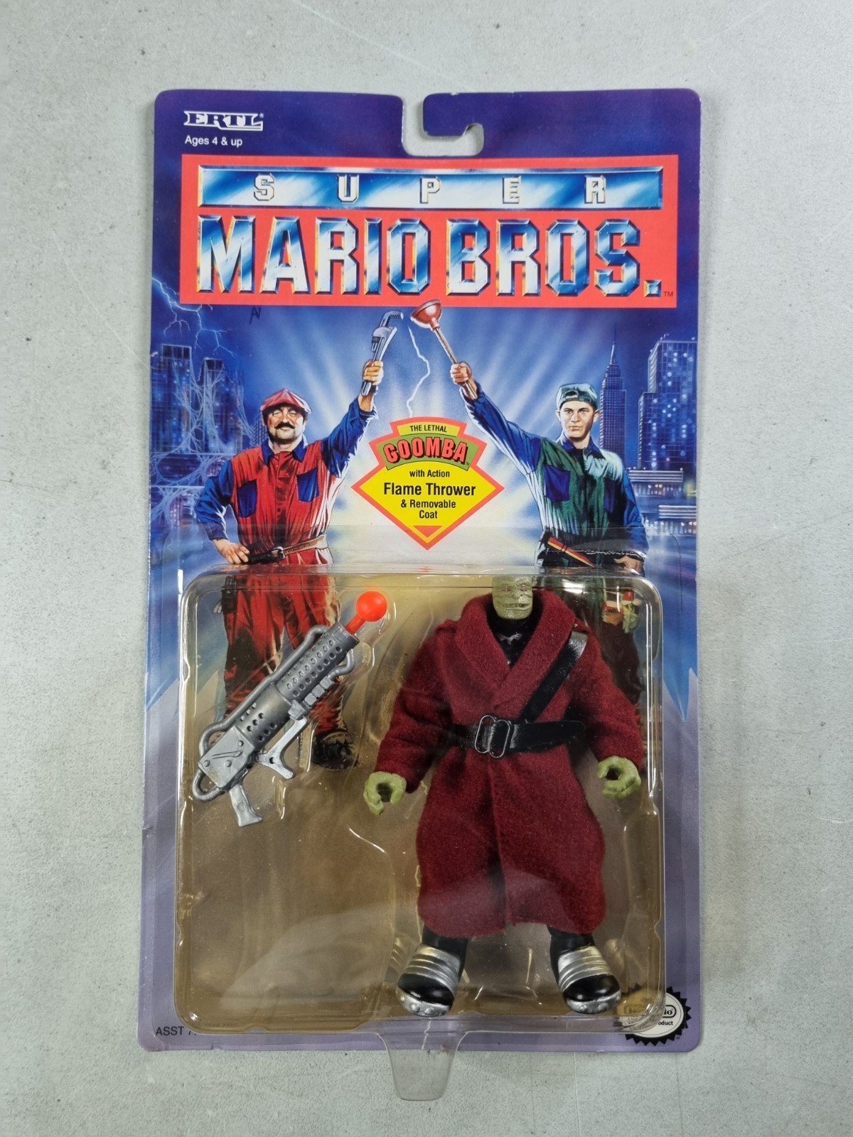 1993 ERTL Super Mario Bros. Movie THE LETHAL GOOMBA Figure NEW SEALED
